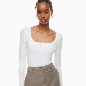 Aritzia Wilfred Free⎜SIMRAN LONGSLEEVE⎜WHITE